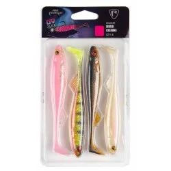 Zestaw przynęt gumowych Fox Rage Slick Shad Mixed UV Colours 13cm (4szt.) Okazja