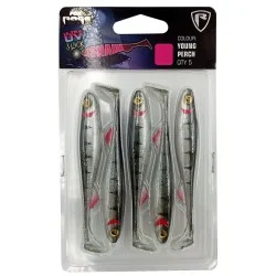 Taniej Zestaw przynęt gumowych Fox Rage Slick Shad UV Young Perch (5szt.)