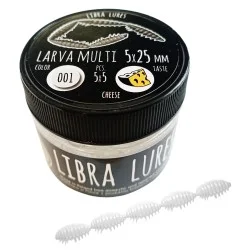 Łatwy zwrot Przynęta gumowa Libra Lures Larva Multi, 001 White