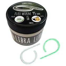 Przynęta gumowa Libra Lures Flex Worm, 000 Glow UV Green Tylko do końca tygodnia