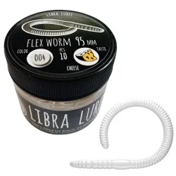 Wyprzedaż Przynęta gumowa Libra Lures Flex Worm, 004 Silver Pearl