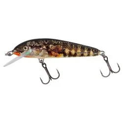 Łatwy zwrot Wobler Salmo Minnow Floating, Holo Stickleback