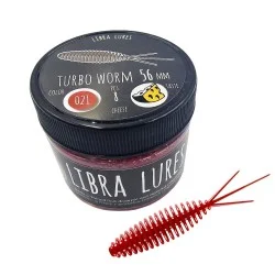 Przynęta gumowa Libra Lures Turbo Worm, 021 Red Do wyczerpania zapasów