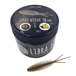 Wysoka jakość Przynęta gumowa Libra Lures Turbo Worm, 038 Brown
