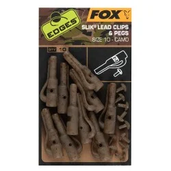 Klips Fox Edges Camo Slik Lead Clips & Pegs, rozm.10 (10szt.) Nowy