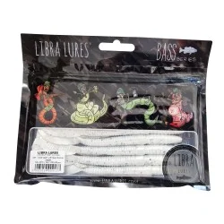 Przynęta gumowa Libra Lures Bass Crazy Twist Tail Worm 14cm, 004 Silver Pearl With Black & Silver Pepper (8szt.) Wysoka jakość