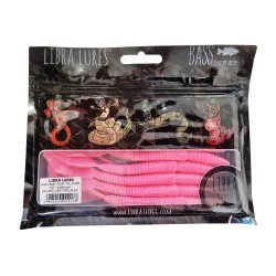 Przynęta gumowa Libra Lures Bass Crazy Twist Tail Worm 14cm, 017 Bubble Gum (8szt.) Ekspresowa dostawa